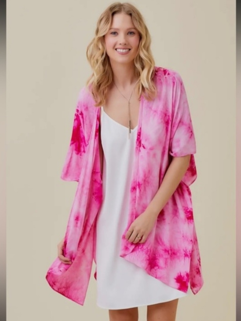 Mystree PINK Tie-Dye Kimono S/M